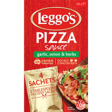 Leggo's Pizza Sauce Double Concentrate Garlic Onion & Herbs Sachet 50g x 4 Pack