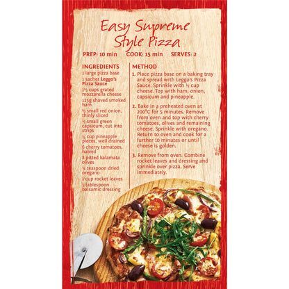 Leggo's Pizza Sauce Double Concentrate Garlic Onion & Herbs Sachet 50g x 4 Pack