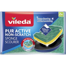 Vileda Pur Active Sponge Scourer Non-Scratch 2 pack