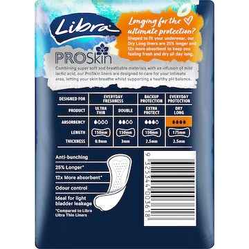 Libra Pro Skin Liners Dry Long 30 pack