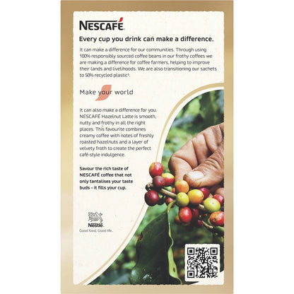 Nescafe Hazelnut Latte Coffee Sachets 10 Pack