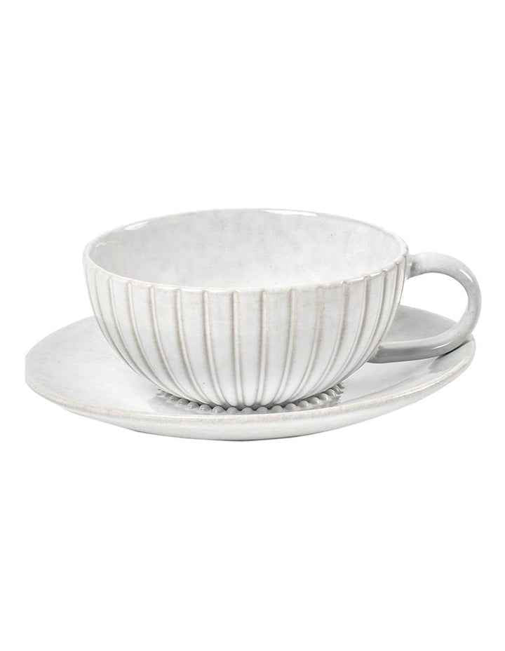 S&P Hostess Teacup With Saucer in Grey Gresso
