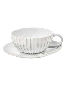 S&P Hostess Teacup With Saucer in Grey Gresso