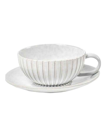 S&P Hostess Teacup With Saucer in Grey Gresso