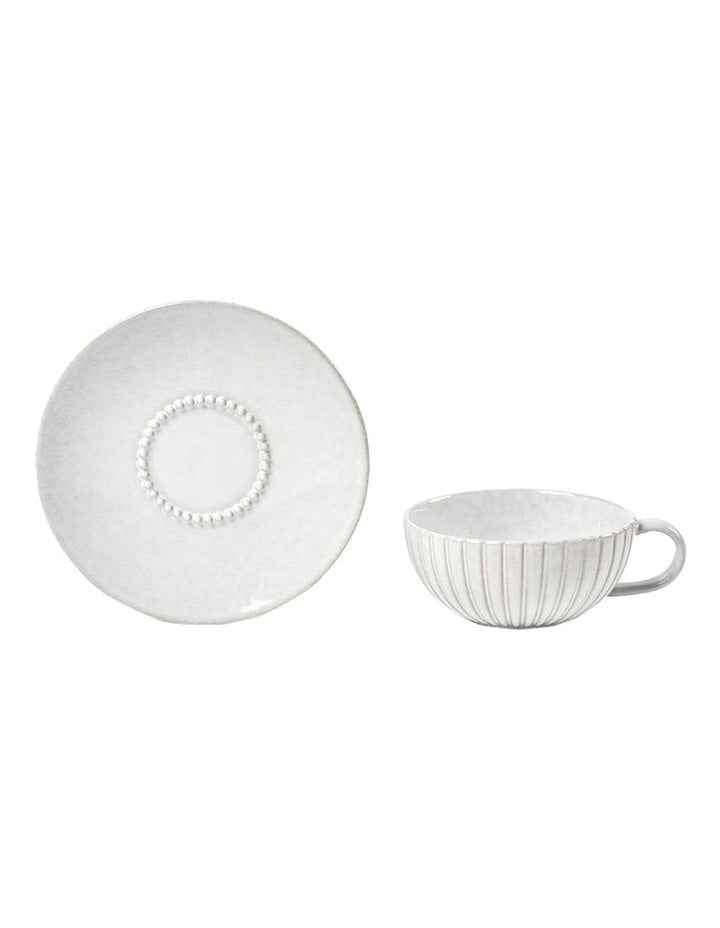 S&P Hostess Teacup With Saucer in Grey Gresso