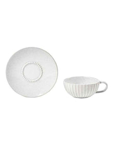 S&P Hostess Teacup With Saucer in Grey Gresso