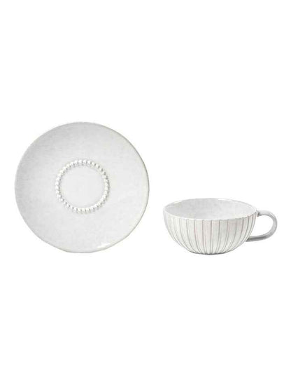 S&P Hostess Teacup With Saucer in Grey Gresso