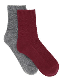 Waffle Winter Blend Crew Sock 2 Pack in multi