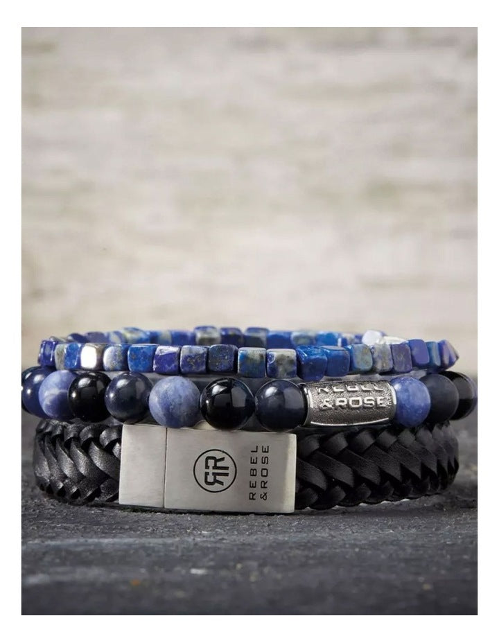 The Dices Roll Lapis Lazuli Bracelet 4mm in Blue