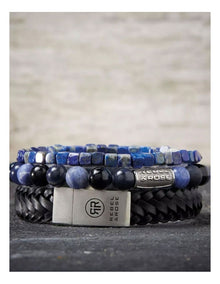 The Dices Roll Lapis Lazuli Bracelet 4mm in Blue