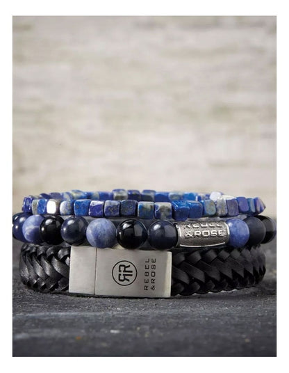 The Dices Roll Lapis Lazuli Bracelet 4mm in Blue