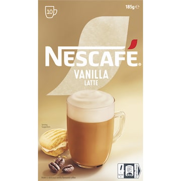 Nescafe Vanilla Latte Coffee Sachets 10 pack