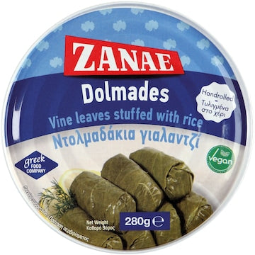 Zanae Dolmades Vine Leaves Stuffed With Rice 280g