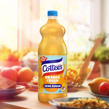 Cottee's Zero Sugar Orange Cordial Orange Crush Sugar Free 1L