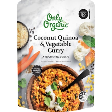 Only Organic Nourishing Bowl Coconut Quinoa & Vegetables Curry 300g