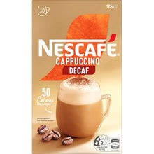 Nescafe Cappuccino Decaf Coffee Sachets 10 pack