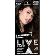 Schwarzkopf Live 3-0 Dark Brown Permanent Hair Dye each