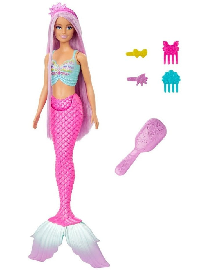 Mermaid Doll with Long Fantasy Hair and Accessories 18cm