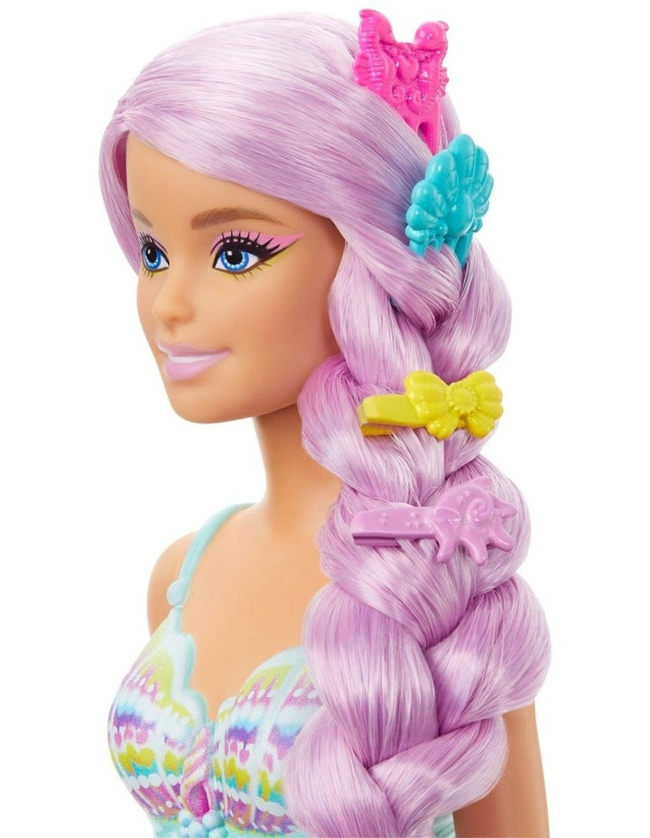 Mermaid Doll with Long Fantasy Hair and Accessories 18cm