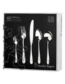 Albany Cutlery Set 40 Piece in Silver
