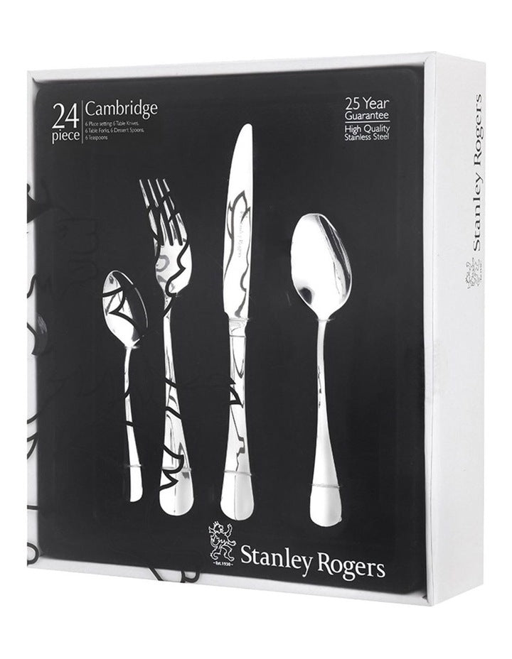 Cambridge Cutlery Set 24 Piece in Silver