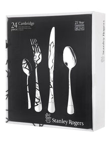 Cambridge Cutlery Set 24 Piece in Silver