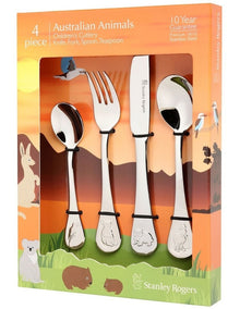 Children's Cutlery 4 Piece Set - Australian Animals