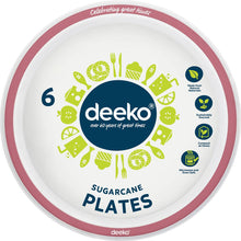 Deeko Sugarcane Side Plates Assorted 6 Pack