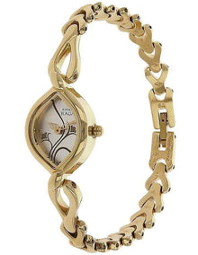 Raga Flora Silver Dial Analog Metal Strap Watch in Gold