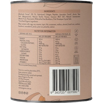 Nutra Naturals Collagen Hot Chocolate Powder 200g