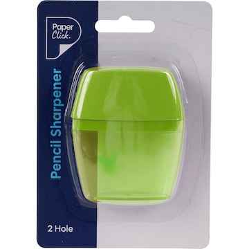 Paperclick 2 Hole Pencil Sharpener Assorted each