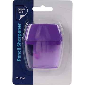 Paperclick 2 Hole Pencil Sharpener Assorted each