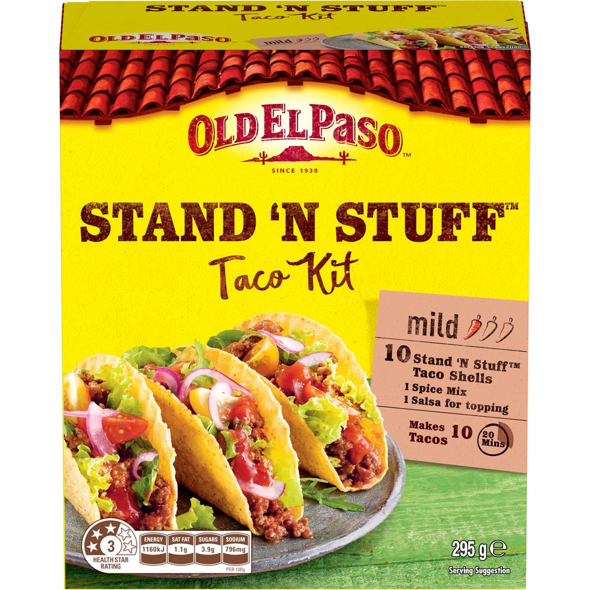 Old El Paso Stand 'n Stuff Taco Kit Mexican Style 295g