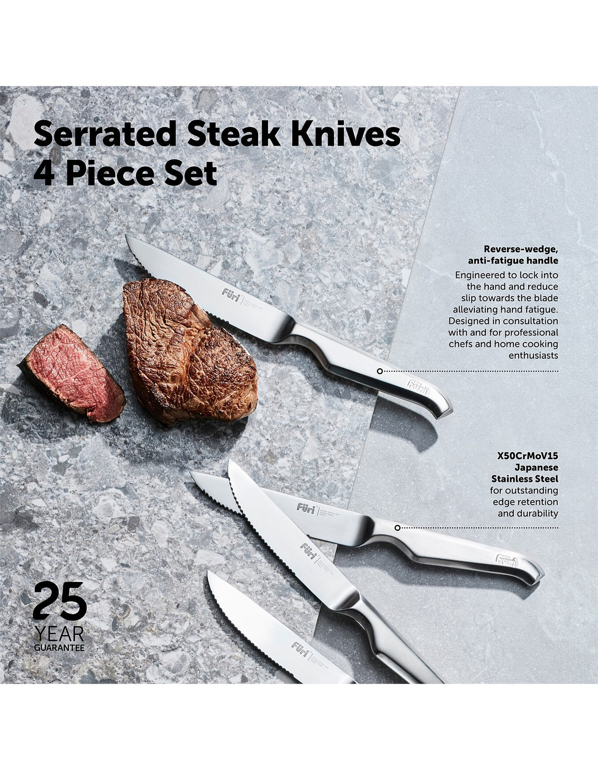 FURI STEAK KNIVES SET OF FOUR