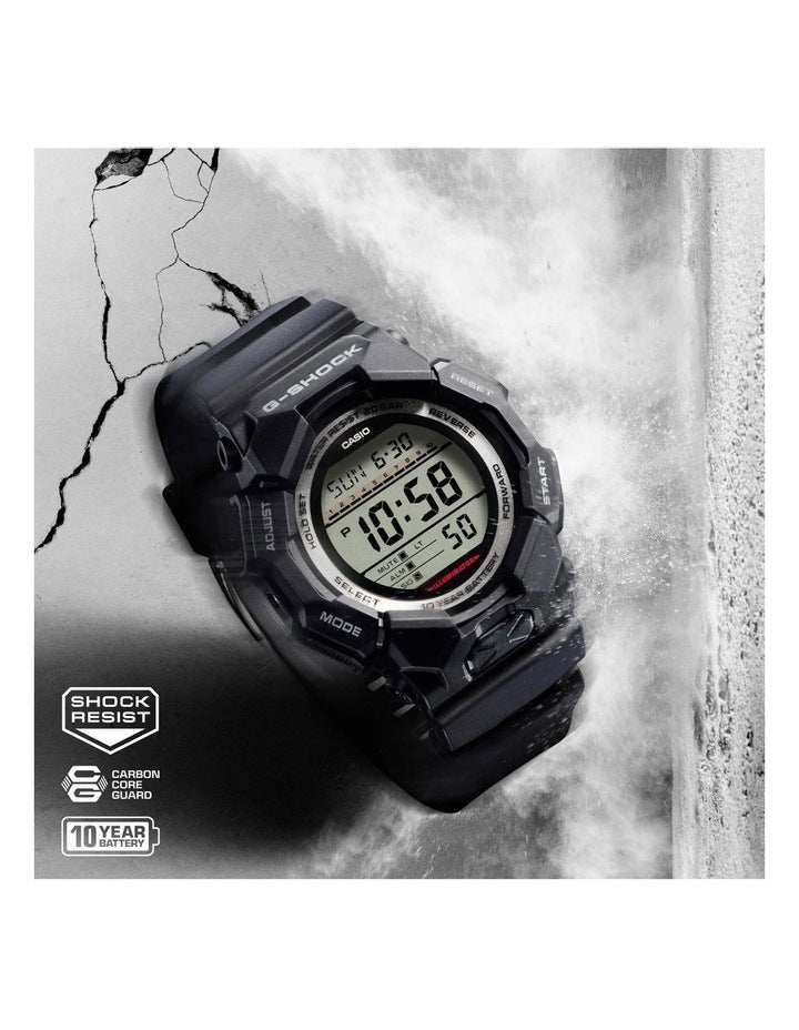 GD010-1D Digital Watch in Black