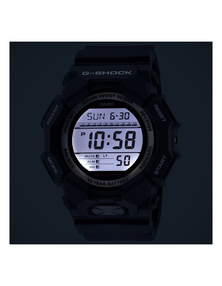 GD010-1D Digital Watch in Black