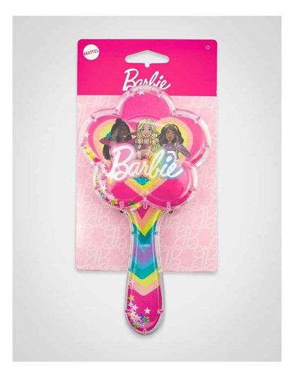 Glitter Hairbrush with Flower Design