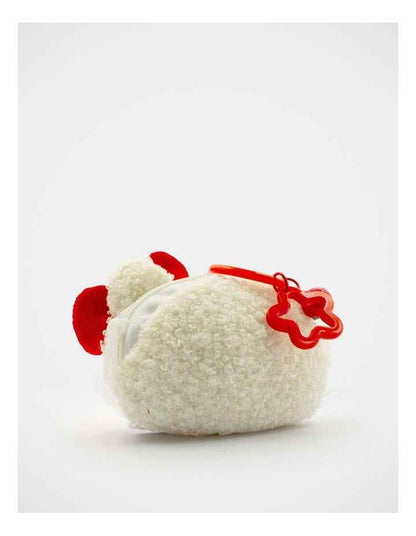 Plush Coin Purse with Bow Detail