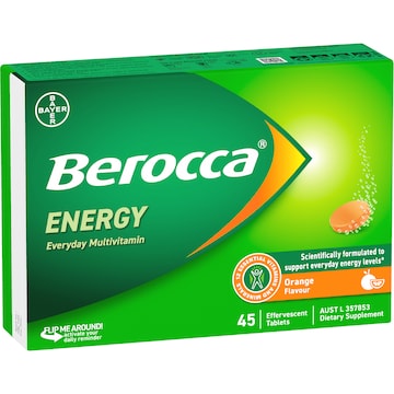 Berocca Vitamin B & C Orange Flavour Energy 45 pack