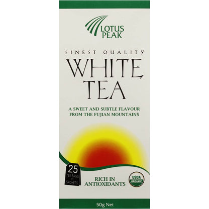 Lotus Peak White Tea Bags 25 Pack 50g