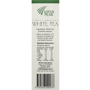 Lotus Peak White Tea Bags 25 pack