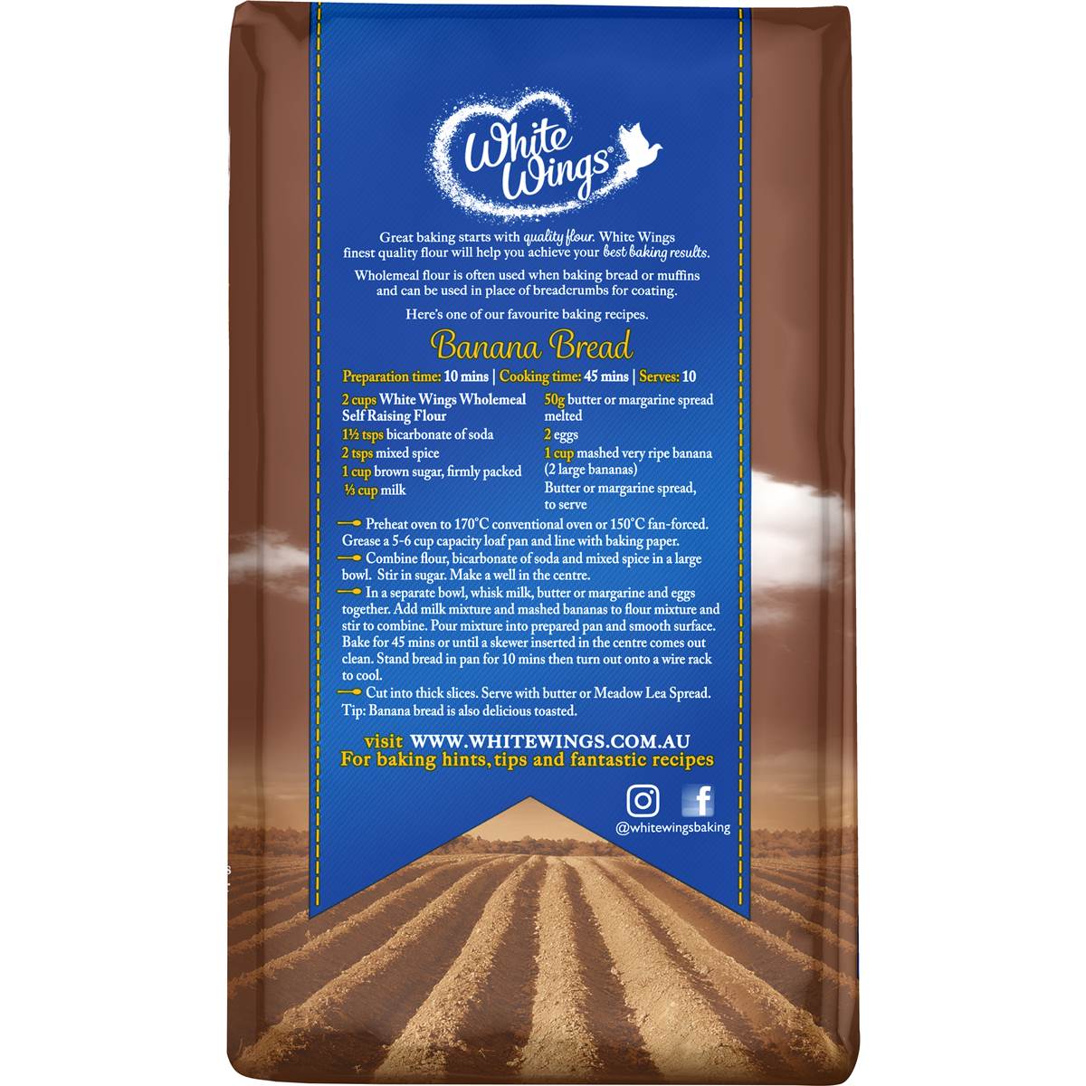 White Wings Self Raising Flour Wholemeal 1kg