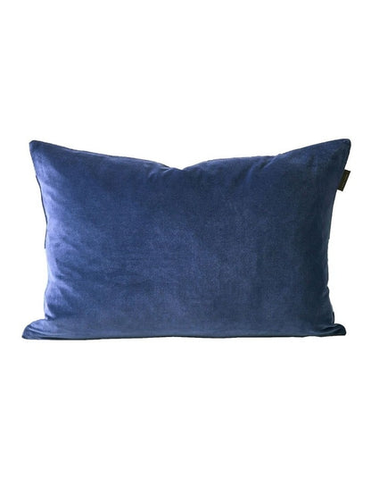 Luxury Velvet Stripe Cushion in Royal