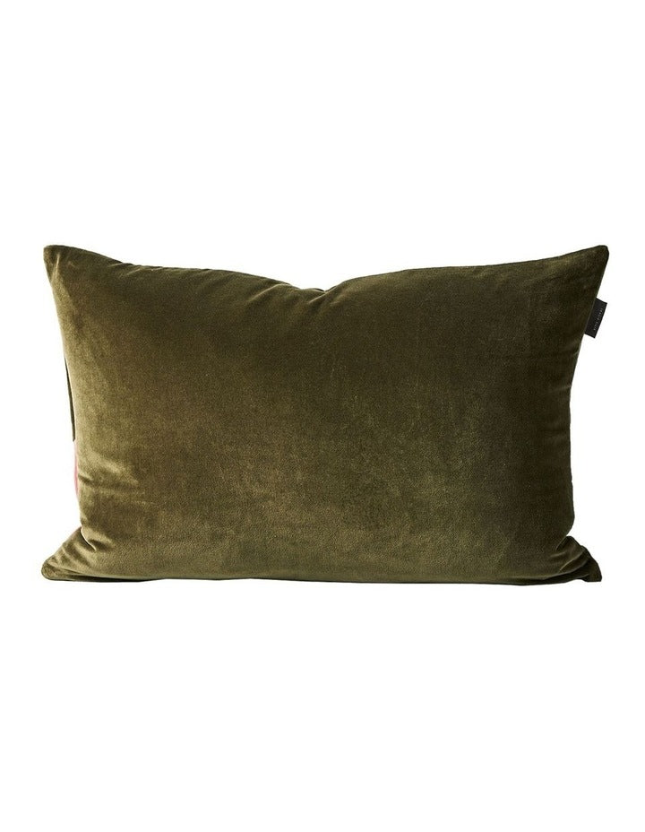 Luxury Velvet Stripe Cushion in Orchid