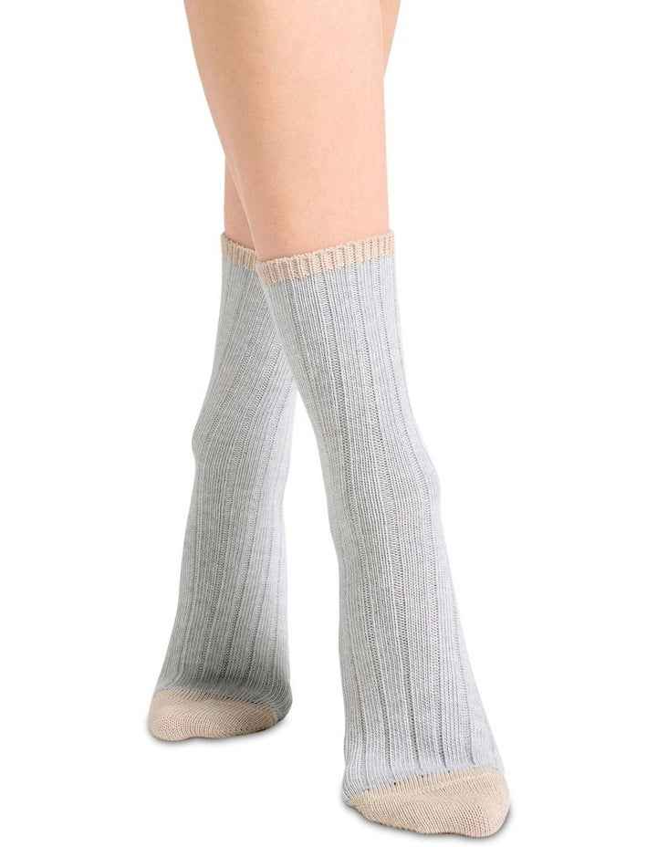 Serena Chunky Rib Crew Sock in Cloud