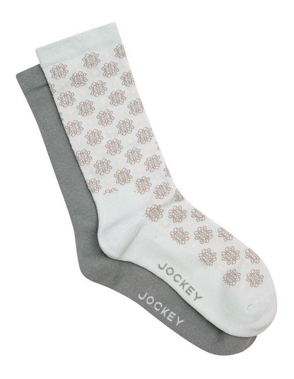 Circulation Pattern Crew Socks 2 Pack in Muli