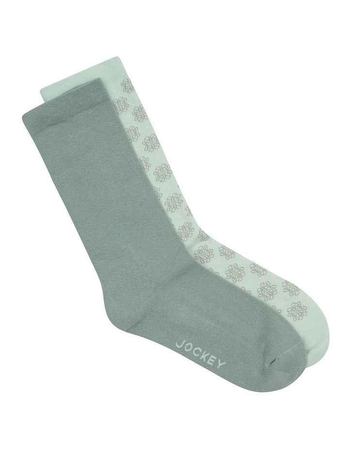 Circulation Pattern Crew Socks 2 Pack in Muli