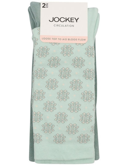 Circulation Pattern Crew Socks 2 Pack in Muli