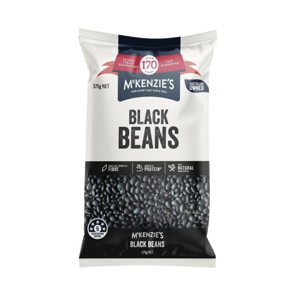 MCKENZIES BLACK BEANS 375G