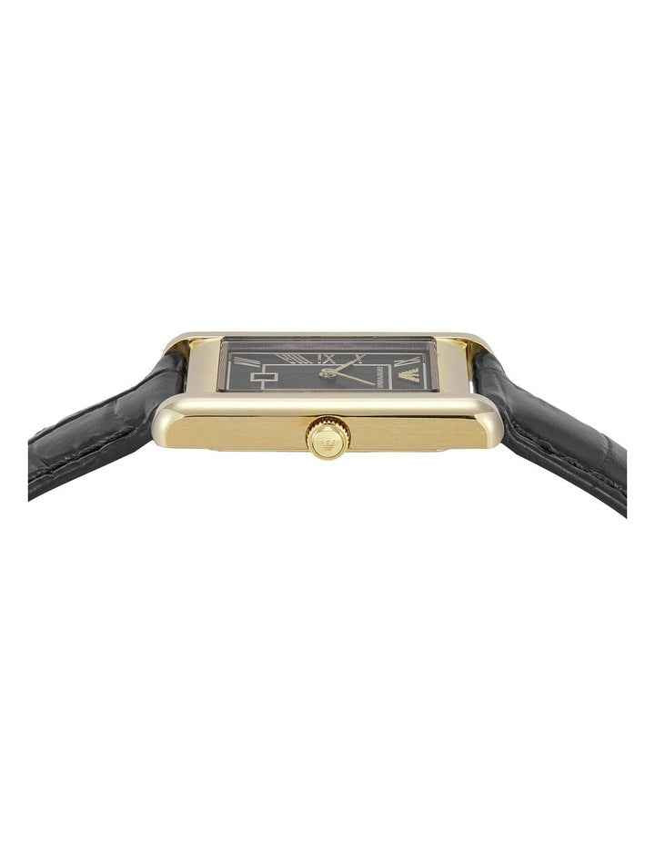 Rectangular Analogue Watch - Black Matte Dial